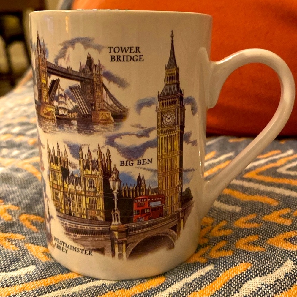 Mug-London England famous sites!  Perfect pictures. 2.75x4 inches tall.